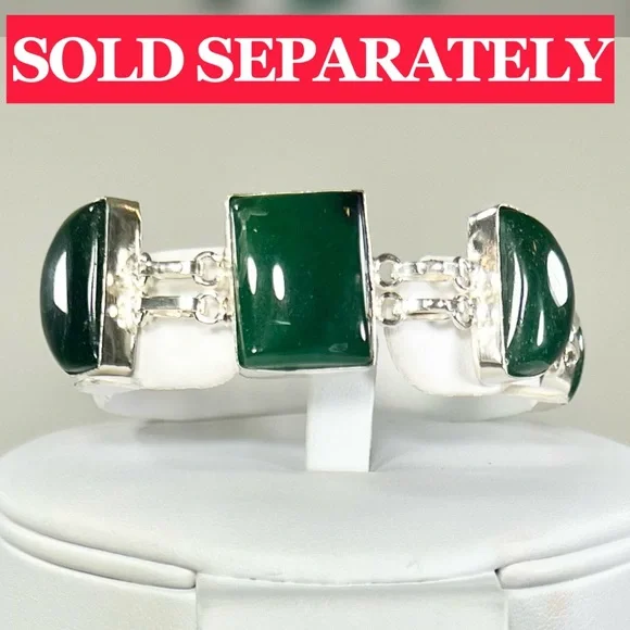 Jadeite 925 Large Gemstone Necklace ONLY - Picture 4 of 9